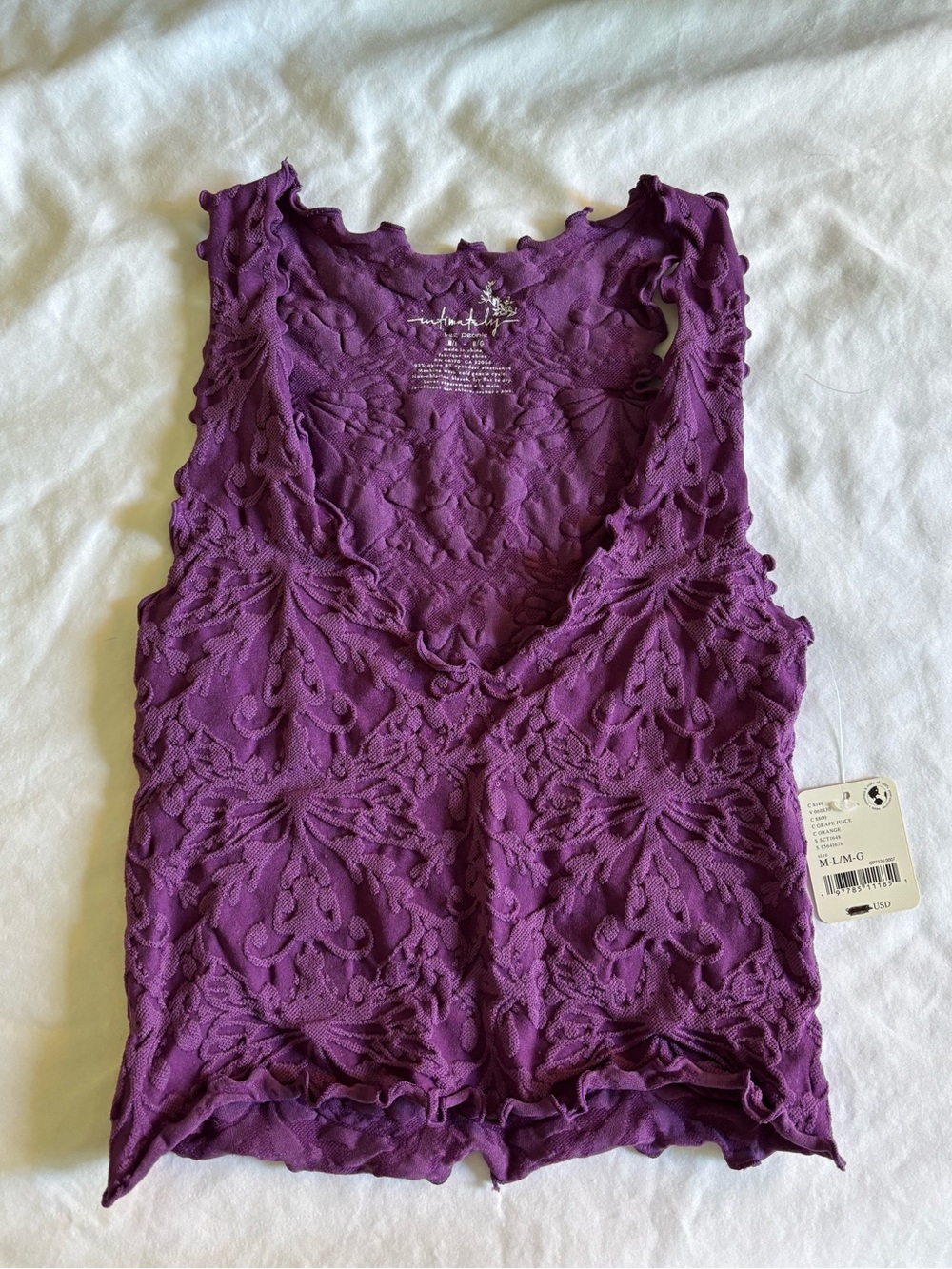 Free People Purple Lace Camisole Tank